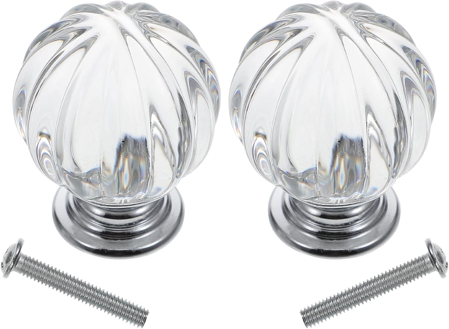 Mobestech Crystal Curtain Rod Finials for Lamps Decoration