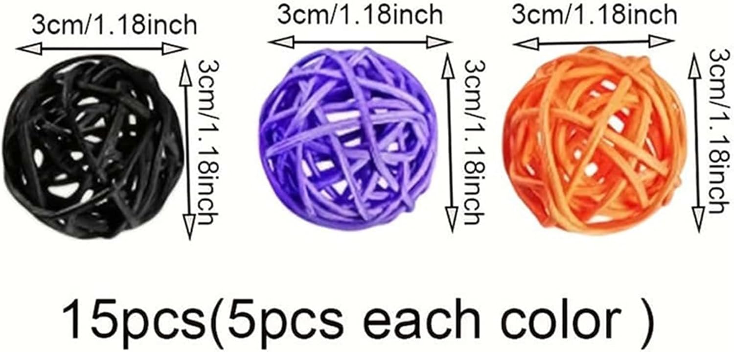 15PCS Rattan Balls Decorative Vase Fillers