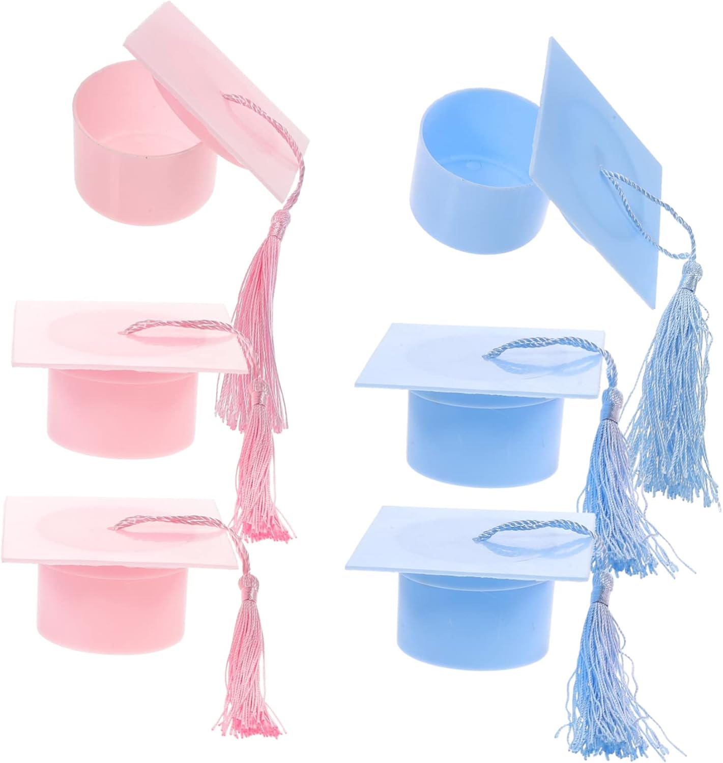 6pcs Graduation Cap Candy Boxes with Tassel