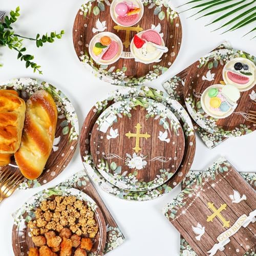 God Bless Baptism Tableware Set for 24 Guests