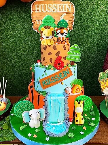 JeVenis Luxury Jungle Baby Animals Cake Decoration