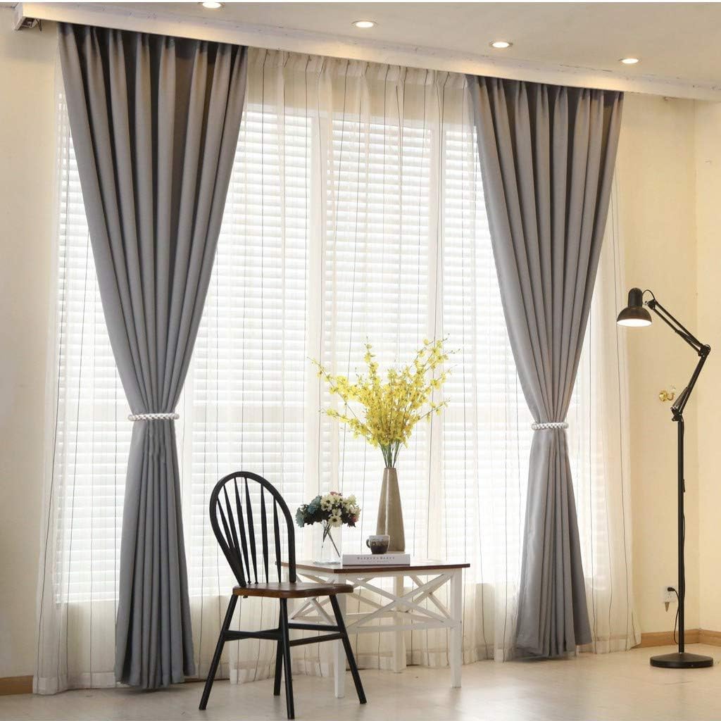 HIASTRA Curtain Tiebacks Ropes 2pcs Grey Handmade Holdbacks