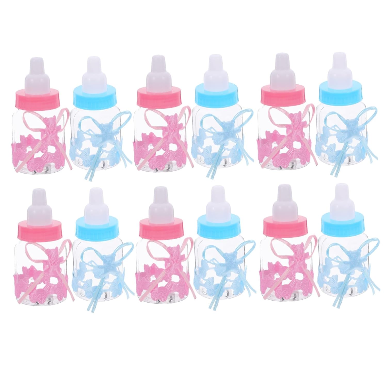 PRETYZOOM 12pcs Shower Candy Boxes Fillable Mini Bottles Party Favors