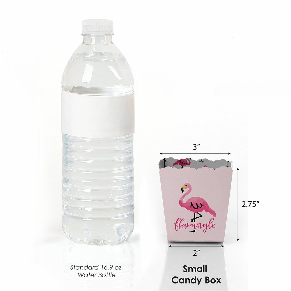 Big Dot of Happiness Pink Flamingo Party Favor Boxes Set of 12