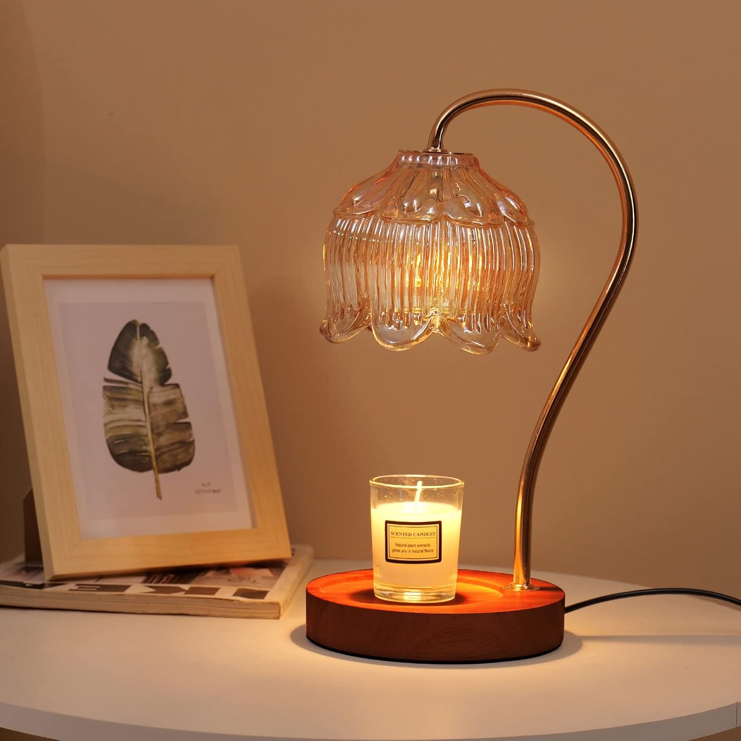 GEEZO Fragrance Candle Warmer Lamp with Timer and Dimmer