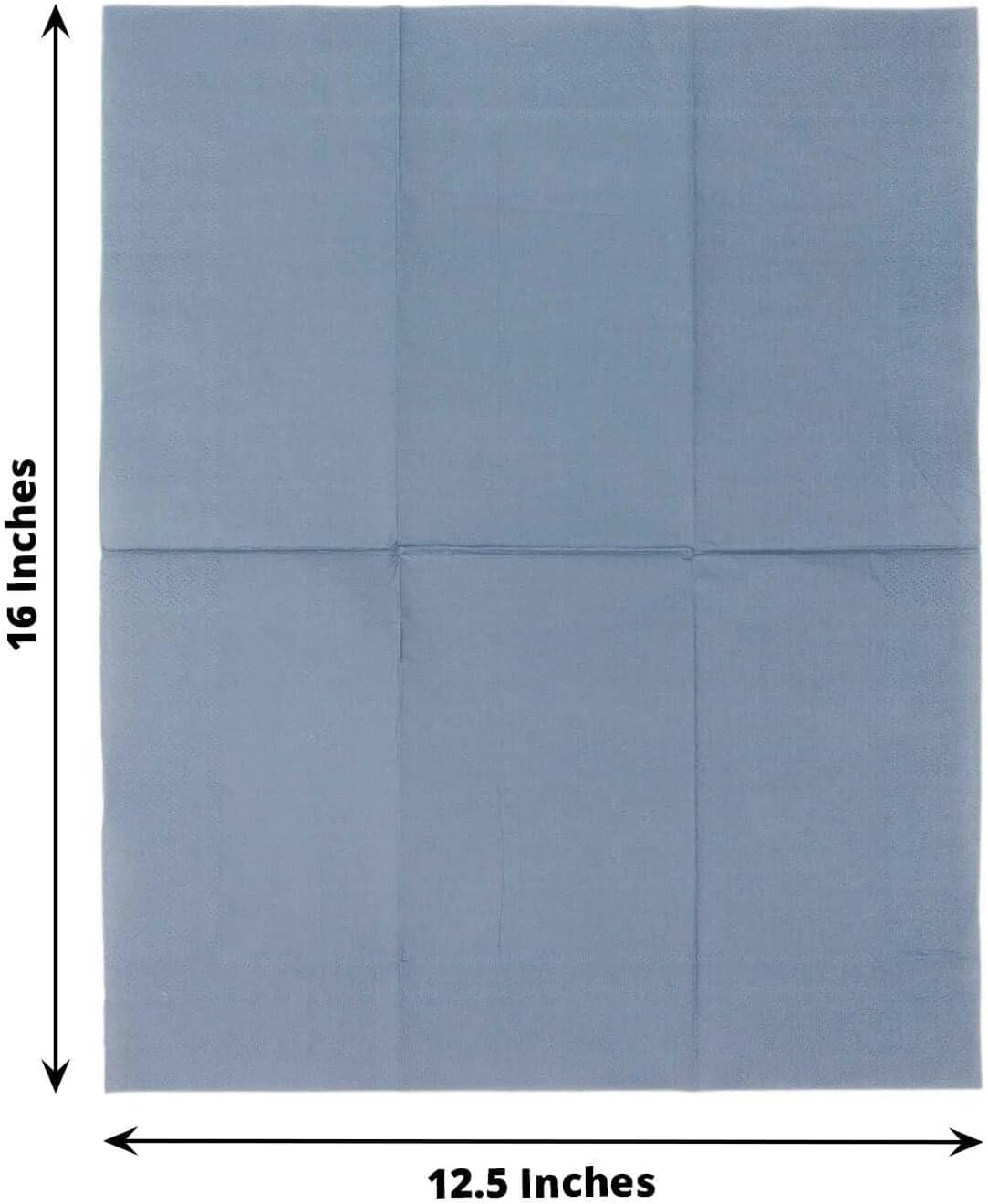 100 Count Dusty Blue 2-Ply Dinner Napkins