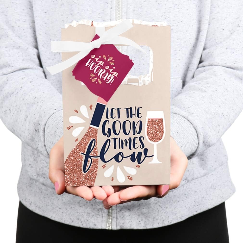 Big Dot of Happiness Wine Tasting Party Favor Boxes Set of 12