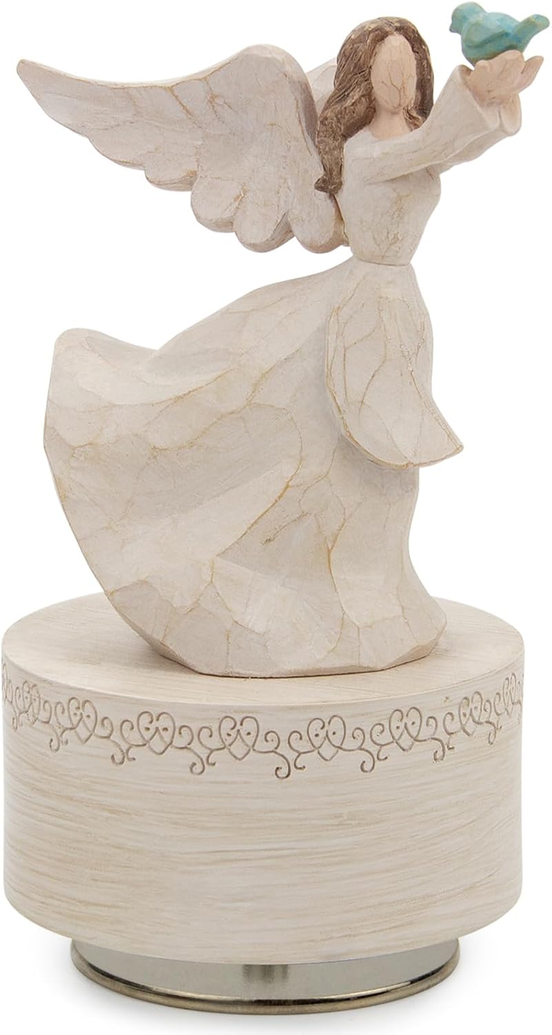 YT3 Angel Musical Box with Dove Figurine