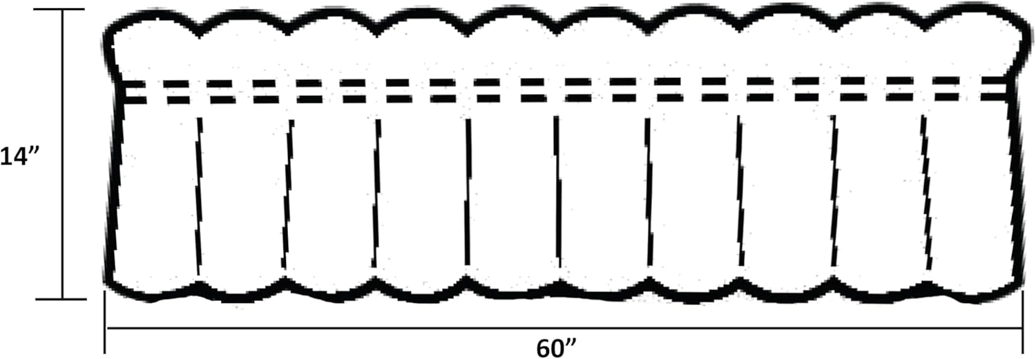 Creative Linens Battenburg Lace Valance Ecru Beige