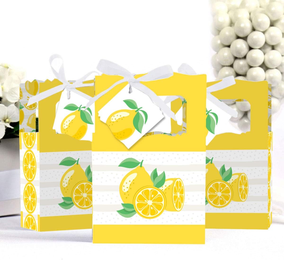 Big Dot of Happiness So Fresh Lemon Favor Box Set of 12