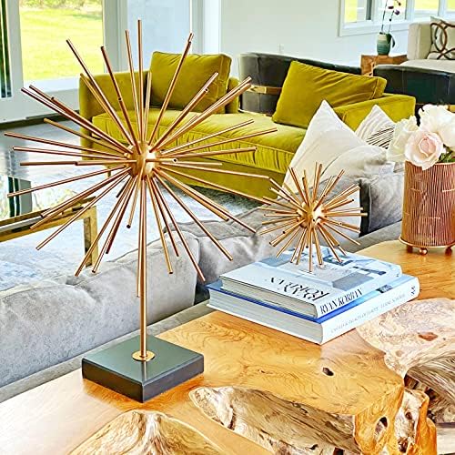 Ella Antique Gold Starburst Ball Large Console Decor