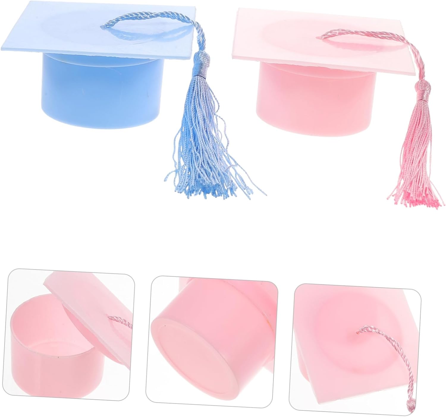 Cabilock 6pcs Graduation Hat Candy Boxes with Tassel