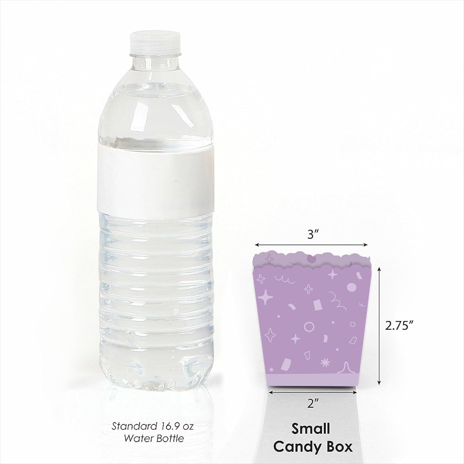 Big Dot of Happiness Purple Confetti Stars Mini Candy Boxes Set of 12