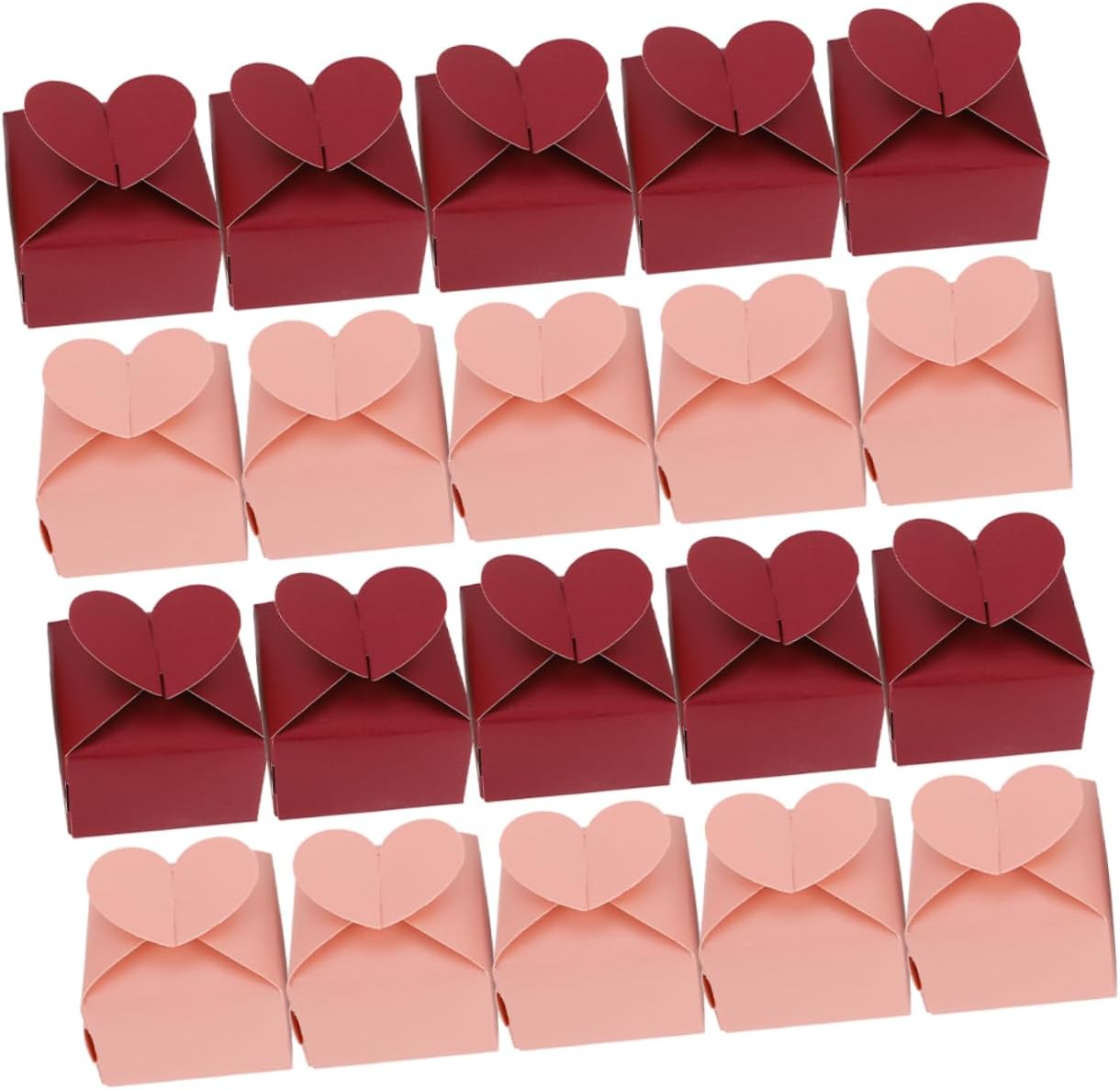 Cabilock 100pcs Heart Shaped Favor Boxes for Parties and Weddings