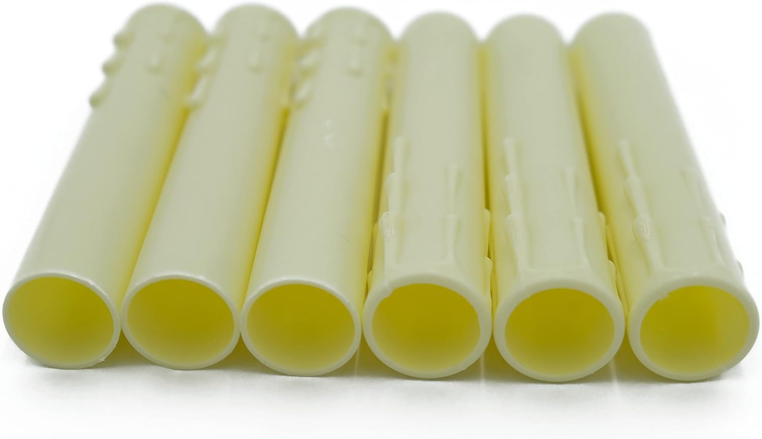 Cream Fiber Drip Candelabra Base 4 Inch Candle Covers Set of Six