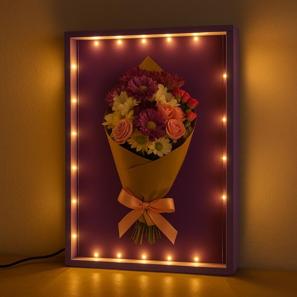 LED Lighted Shadow Box for Art Display and Storage