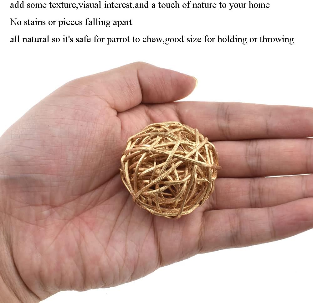 HAHIYO 40mm Rattan Balls 12PCS for Vase Filling Centerpiece