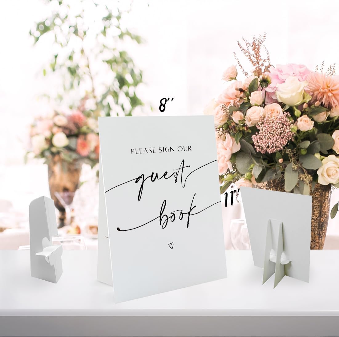 Plese Sign Our Guest Book Sign 8x11 Inch Table Sign with Holder