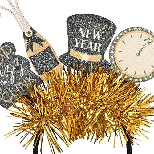 Beistle Happy New Year Headbands with Glitter and Stars