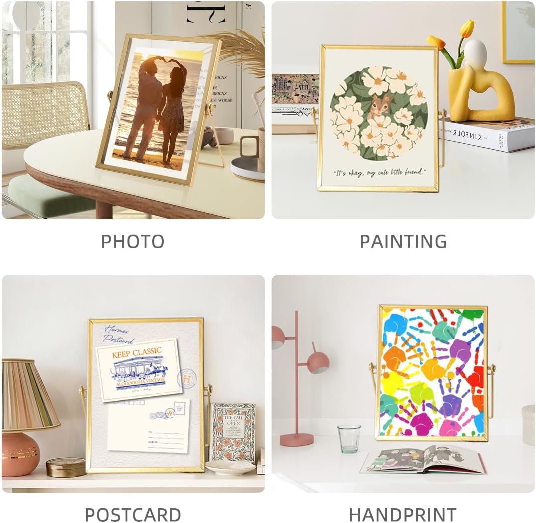 HyzaPhix Gold 4x6 Pressed Flower Frame