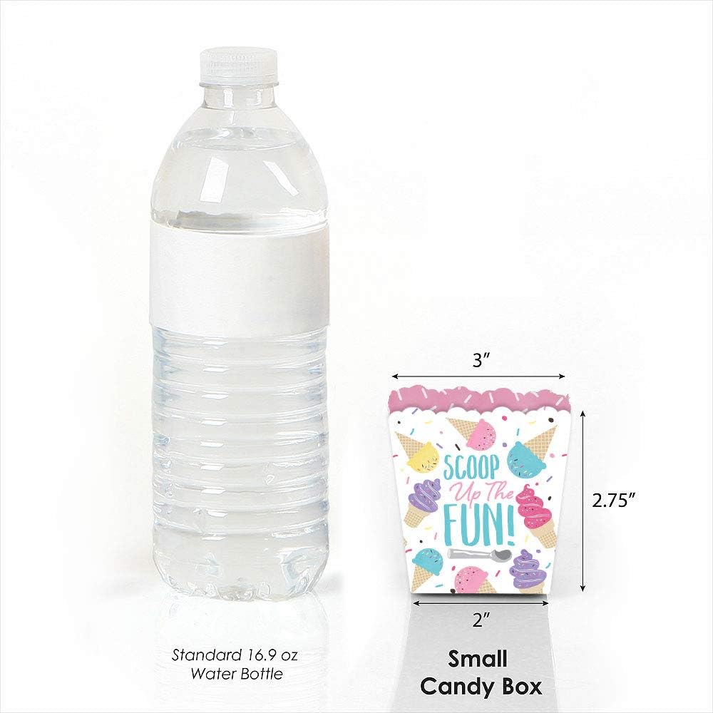 Big Dot of Happiness Ice Cream Party Favor Boxes Set of 12