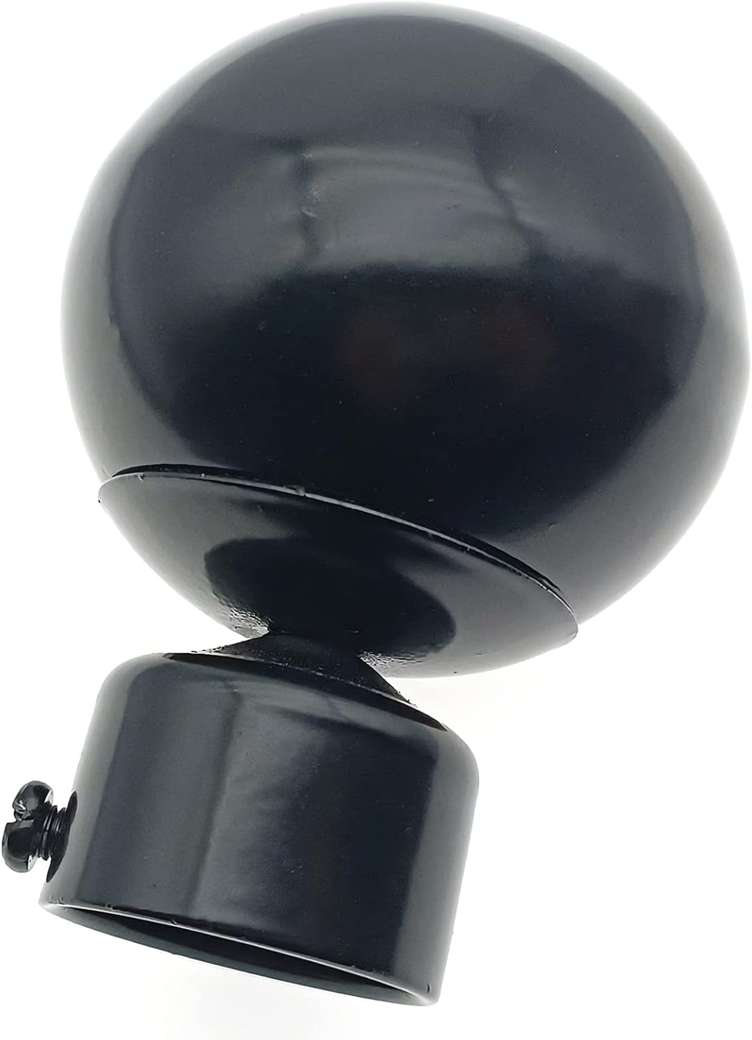 4Pcs 087 Inch Window Curtain Rod Caps Black Metal Finials