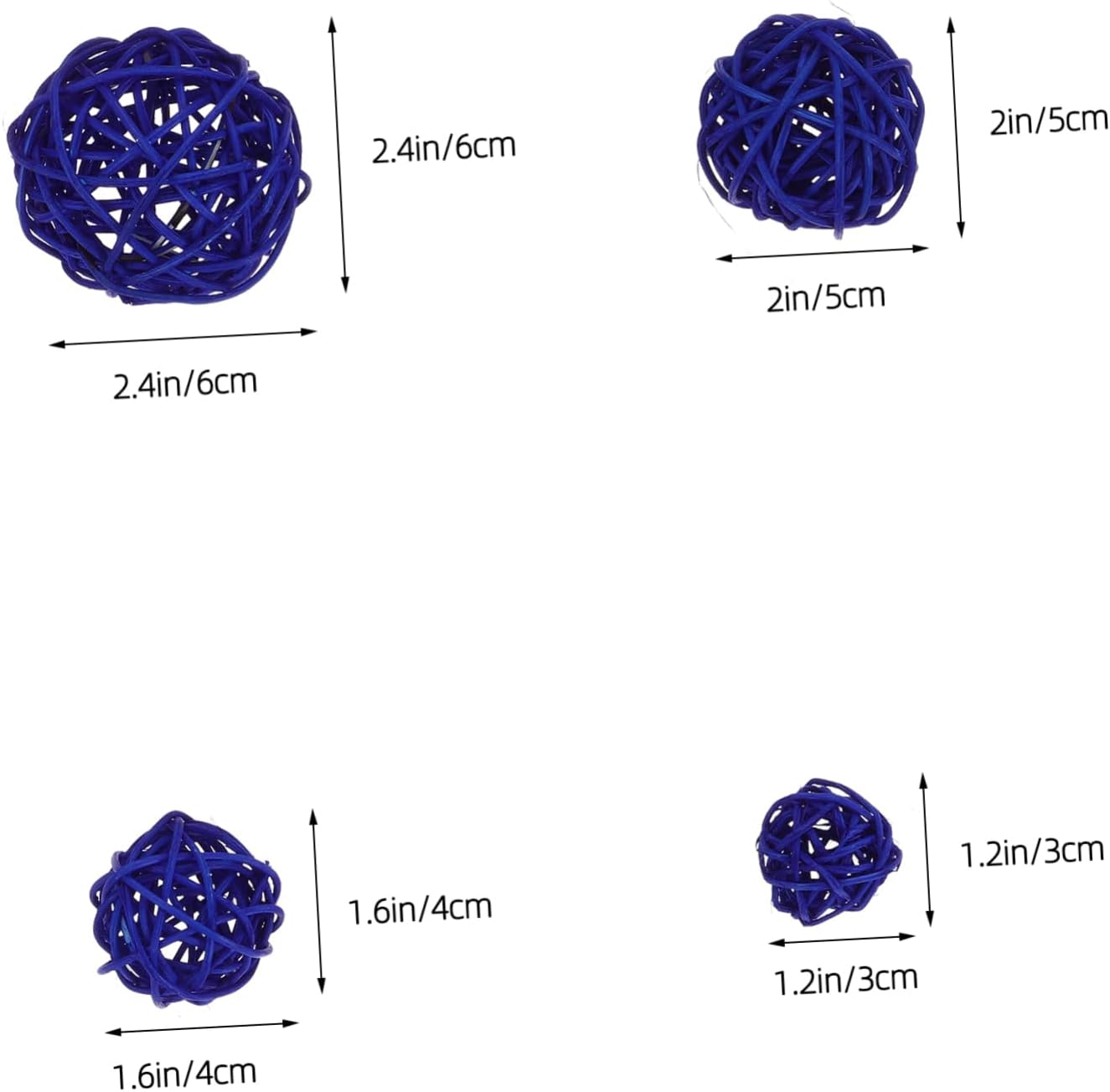 Cabilock 42pcs Rattan Decorative Balls for Home Decor