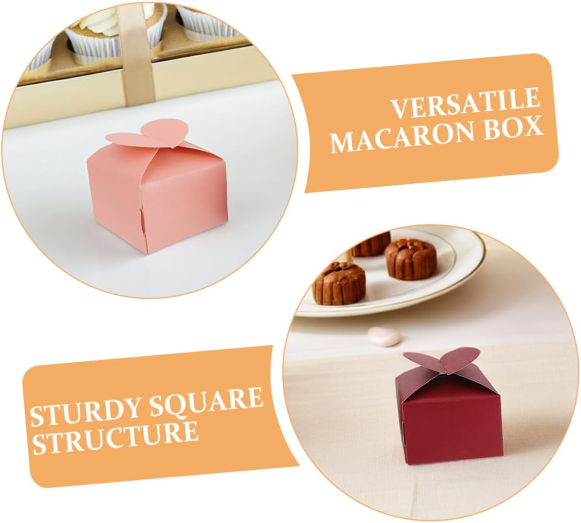 Cabilock 100pcs Heart Shaped Favor Boxes for Parties and Weddings