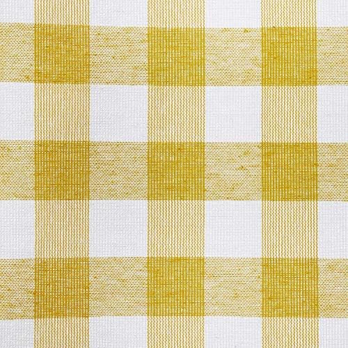 Serenity Home Country Gingham Buffalo Check Plaid Gathered Swag Curtains Pair