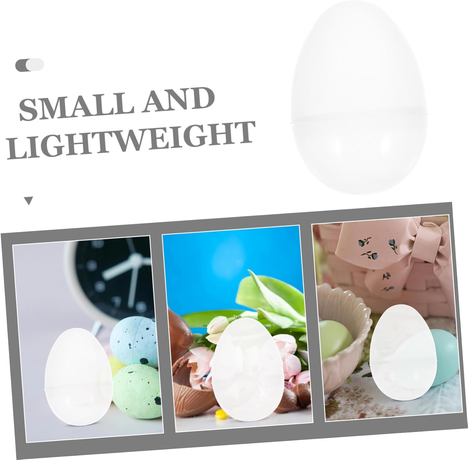 Unomor 6Pc Fillable Easter Egg Set with Openable Shells