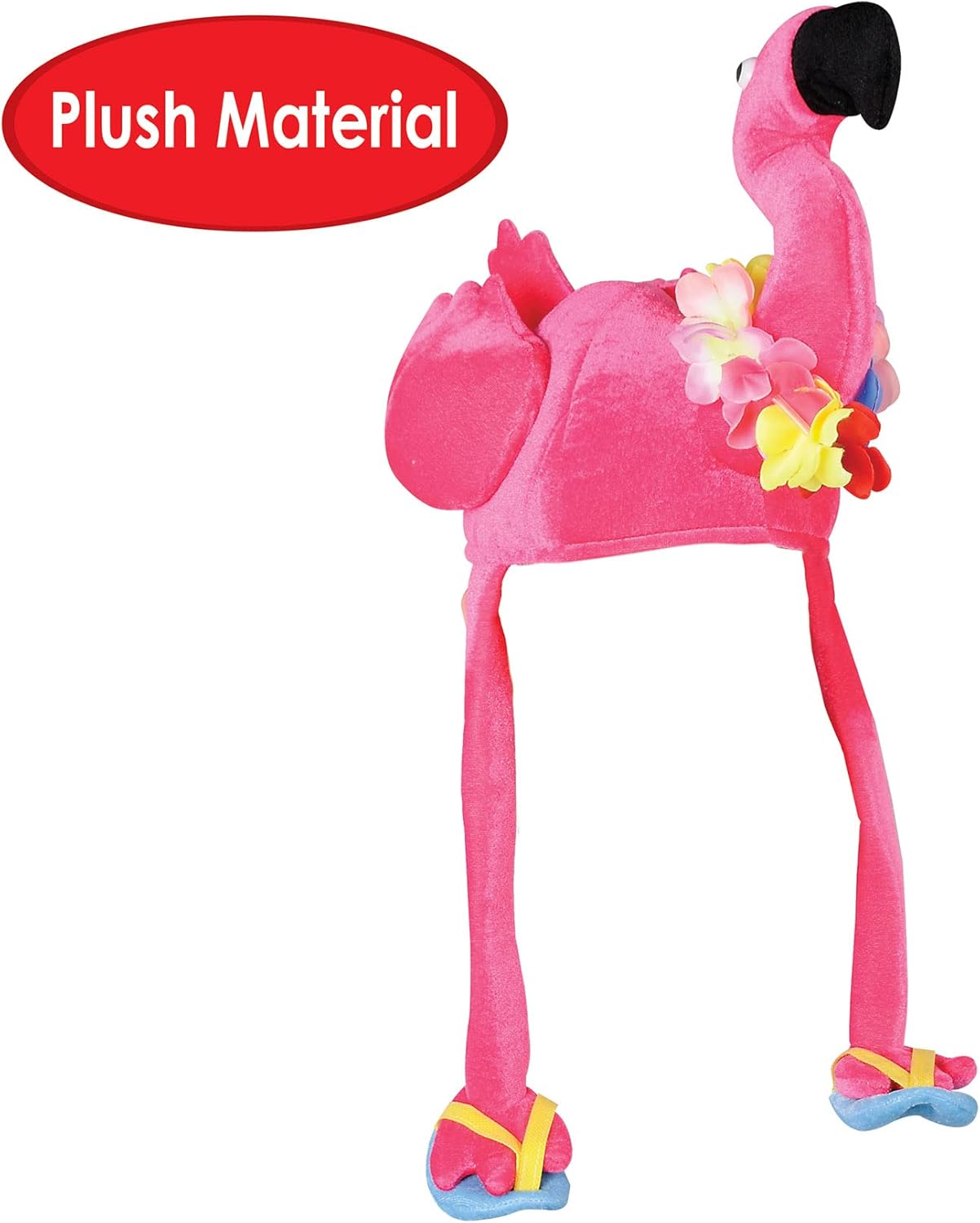 Beistle Unisex Plush Pink Flamingo Hat for Parties