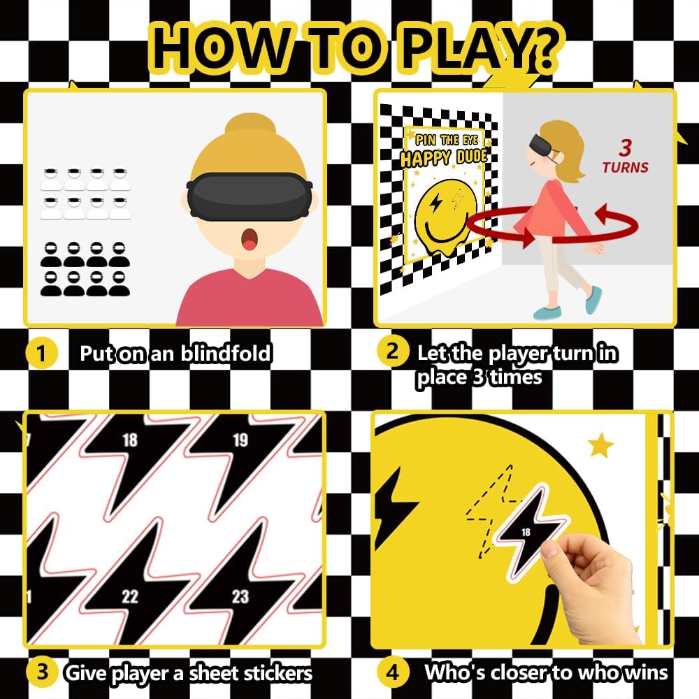 One Happy Dude Party Game with 24 Stickers
