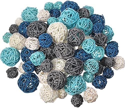Patelai 72 Pcs Wicker Rattan Decorative Balls