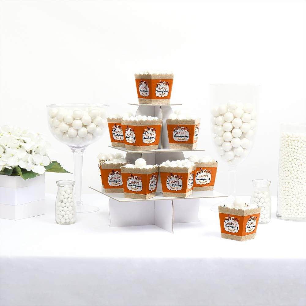 Big Dot of Happiness Happy Thanksgiving Party Favor Boxes Set of 12