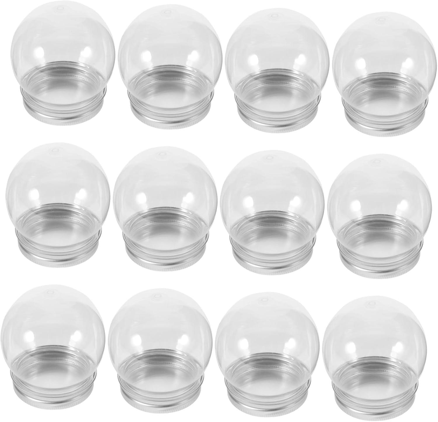 12pcs Candy Containers for DIY Water Globes with Aluminum Caps