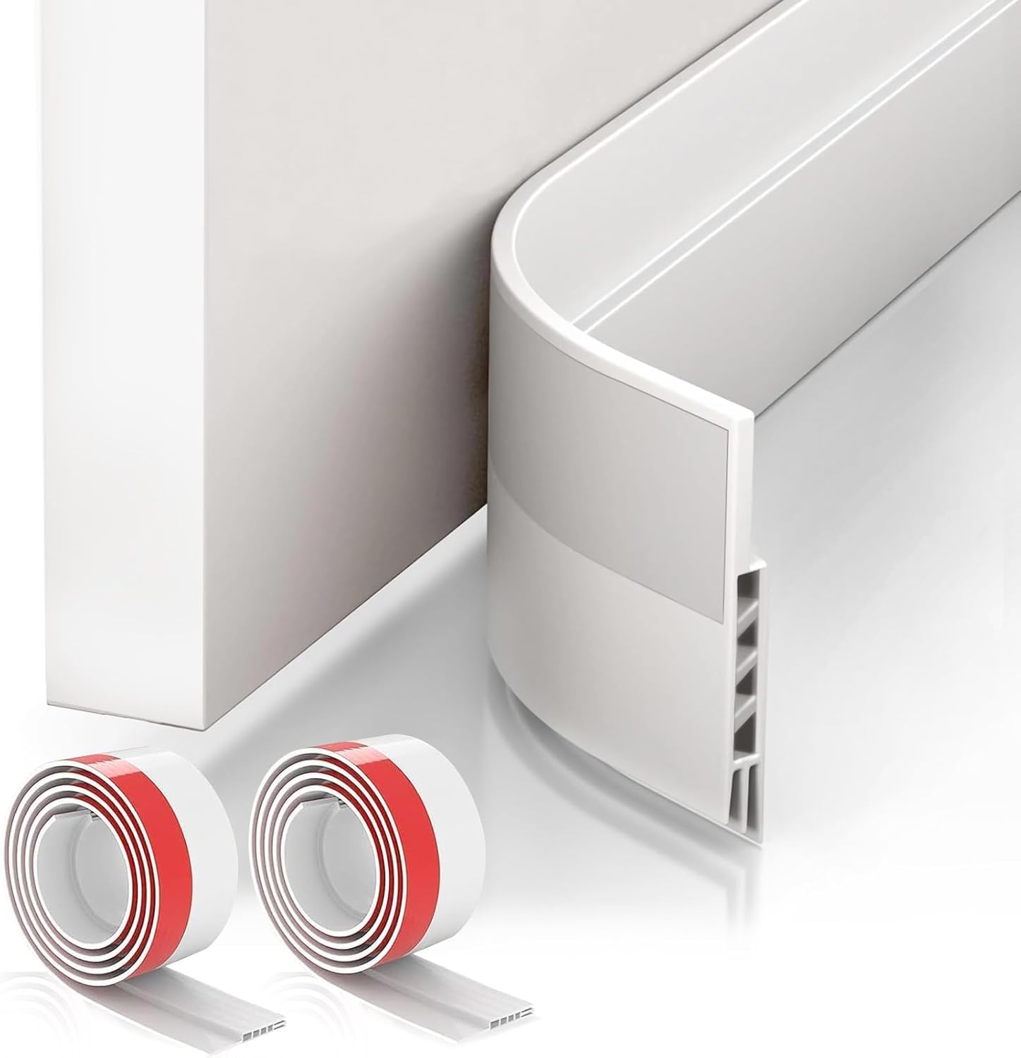 Suptikes 2 Pack Door Draft Stopper White 18x37 Inches