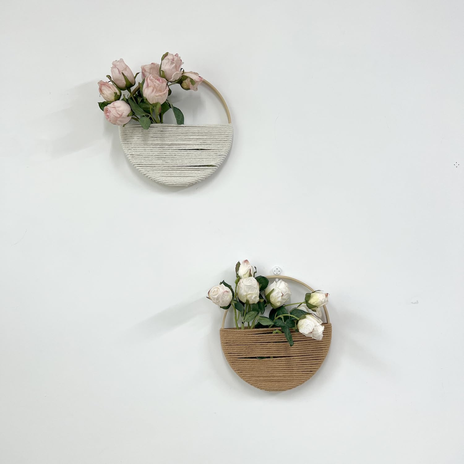 Cilemou 8-inch Round Bamboo Wall Decor Set