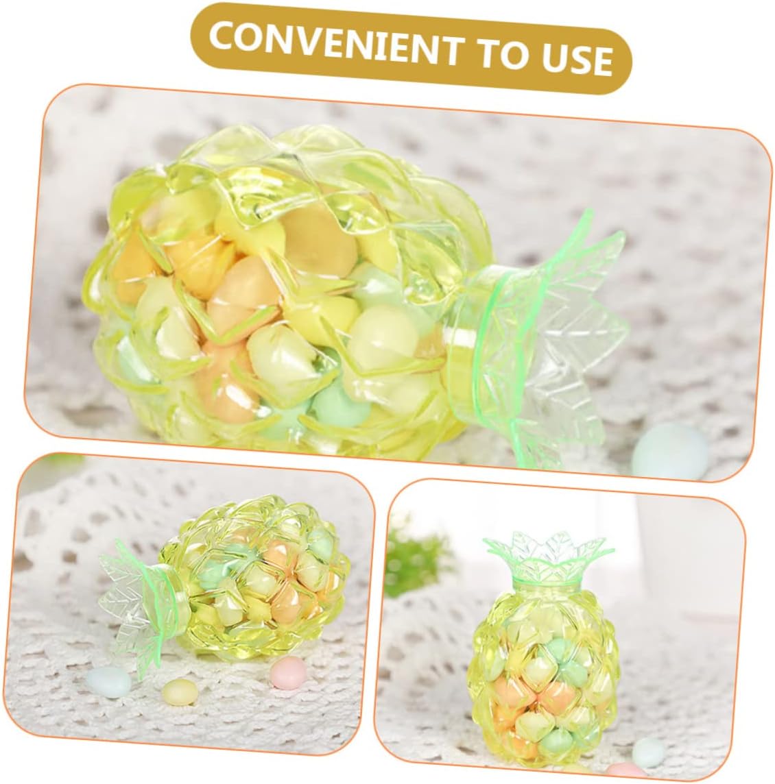 PRETYZOOM 20pc Pineapple Candy Boxes for Parties