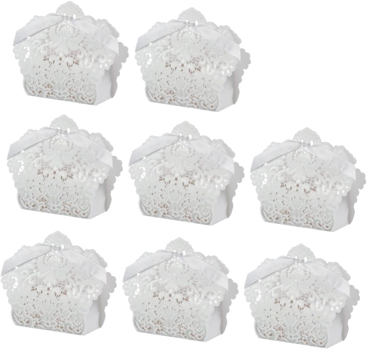 PRETYZOOM Wedding Hollow Out Box 50pcs Candy Boxes For Party Favors