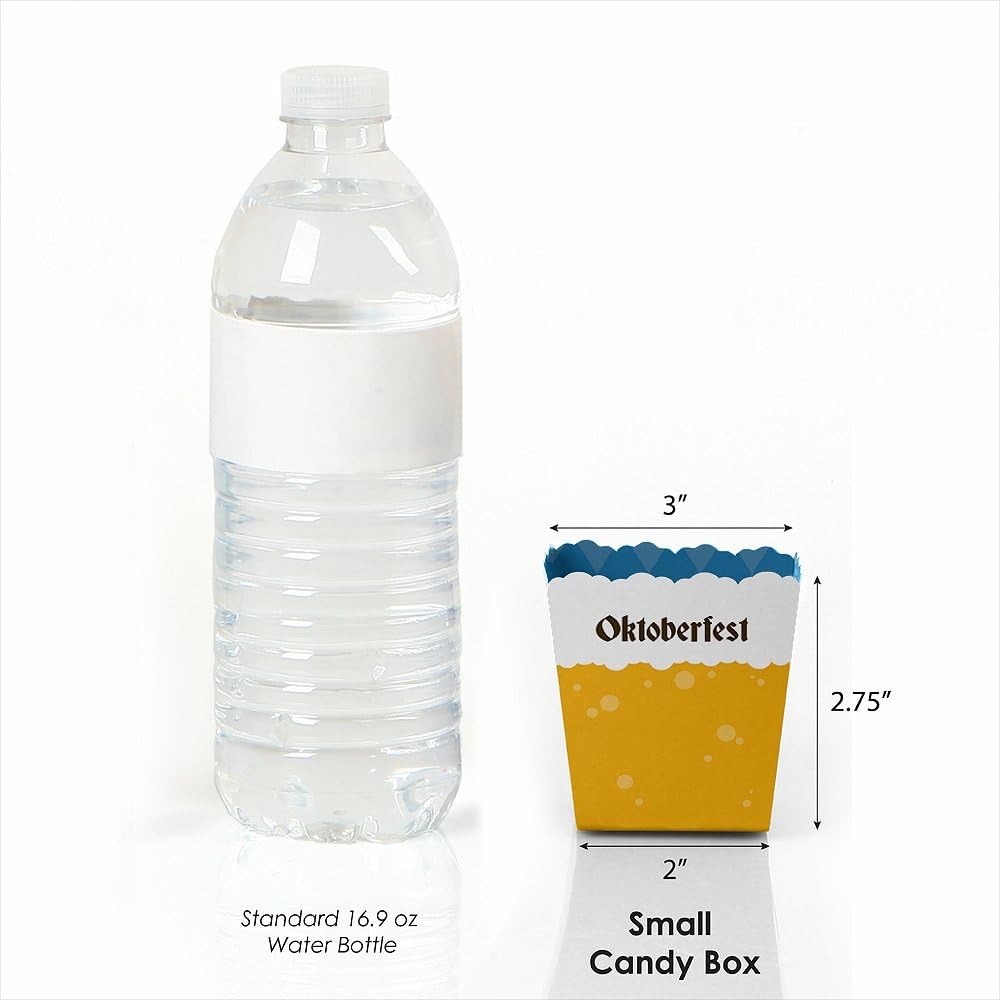Big Dot of Happiness Oktoberfest Mini Favor Boxes - Set of 12