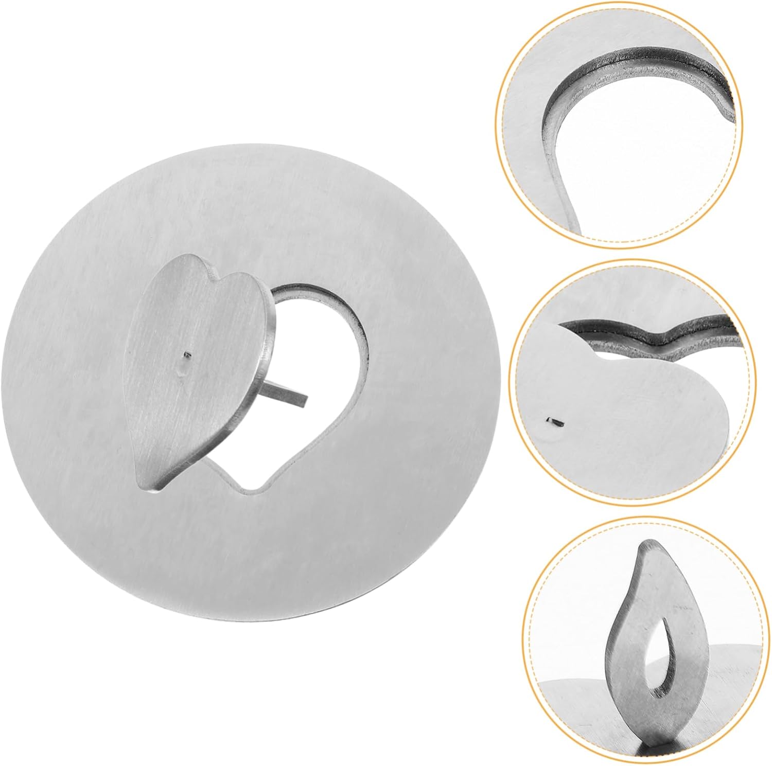 Elegant Stainless Steel Candle Holder Set for Small Jars