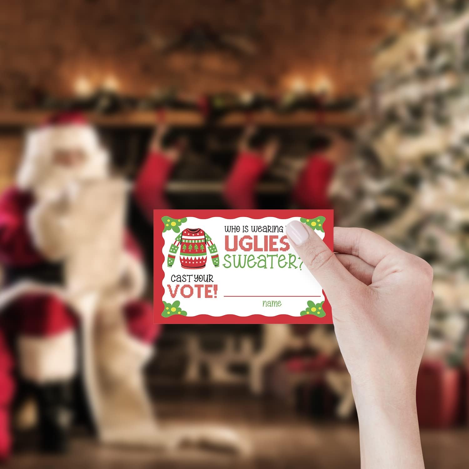 Ugly Christmas Sweater Voting Game Set 1