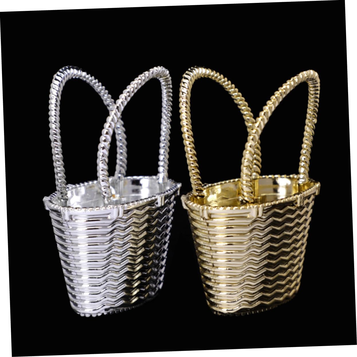 12pcs Creative Handheld Candy Baskets for Weddings and Parties