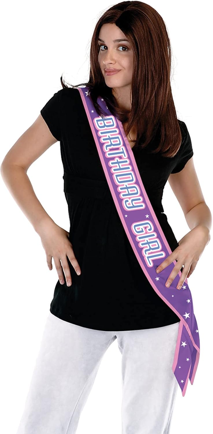 Beistle 3 Piece Satin Birthday Girl Sashes