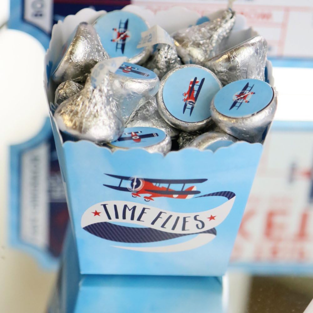 Big Dot of Happiness Airplane Party Favor Boxes 12-Pack
