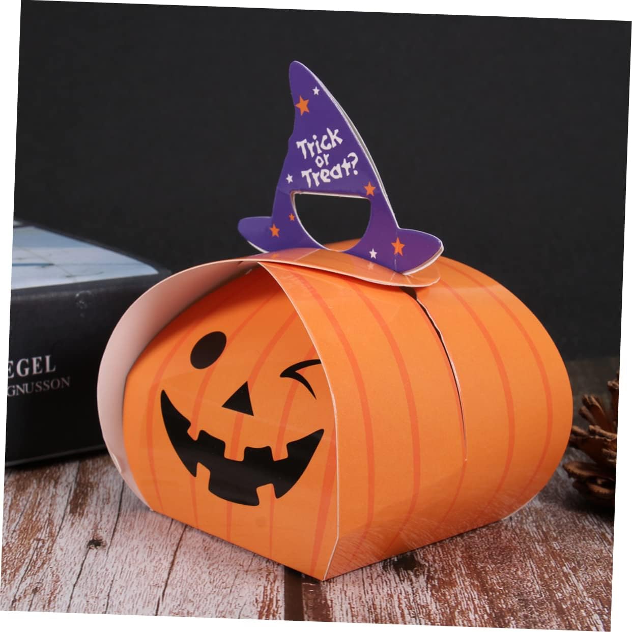 10 Pack Halloween Treats Box Pumpkin Design