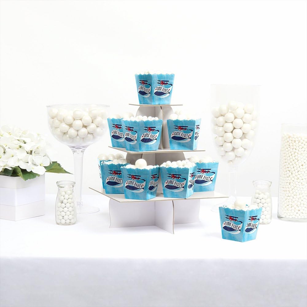 Big Dot of Happiness Airplane Party Favor Boxes 12-Pack