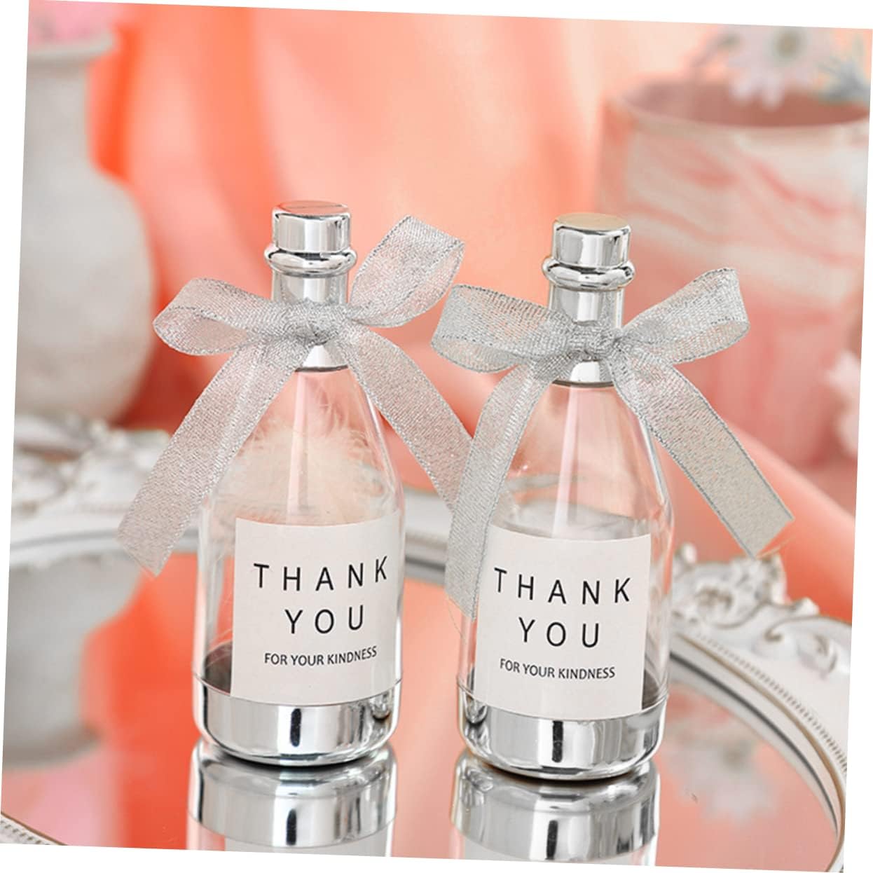 KOMBIUDA 10pcs Wedding Candy Boxes Mini Bottle Containers for Party Favors