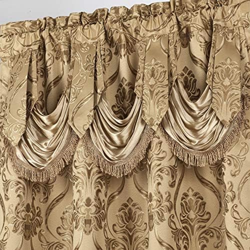All American Collection 4 Piece Drape Set with Valance and Sheer