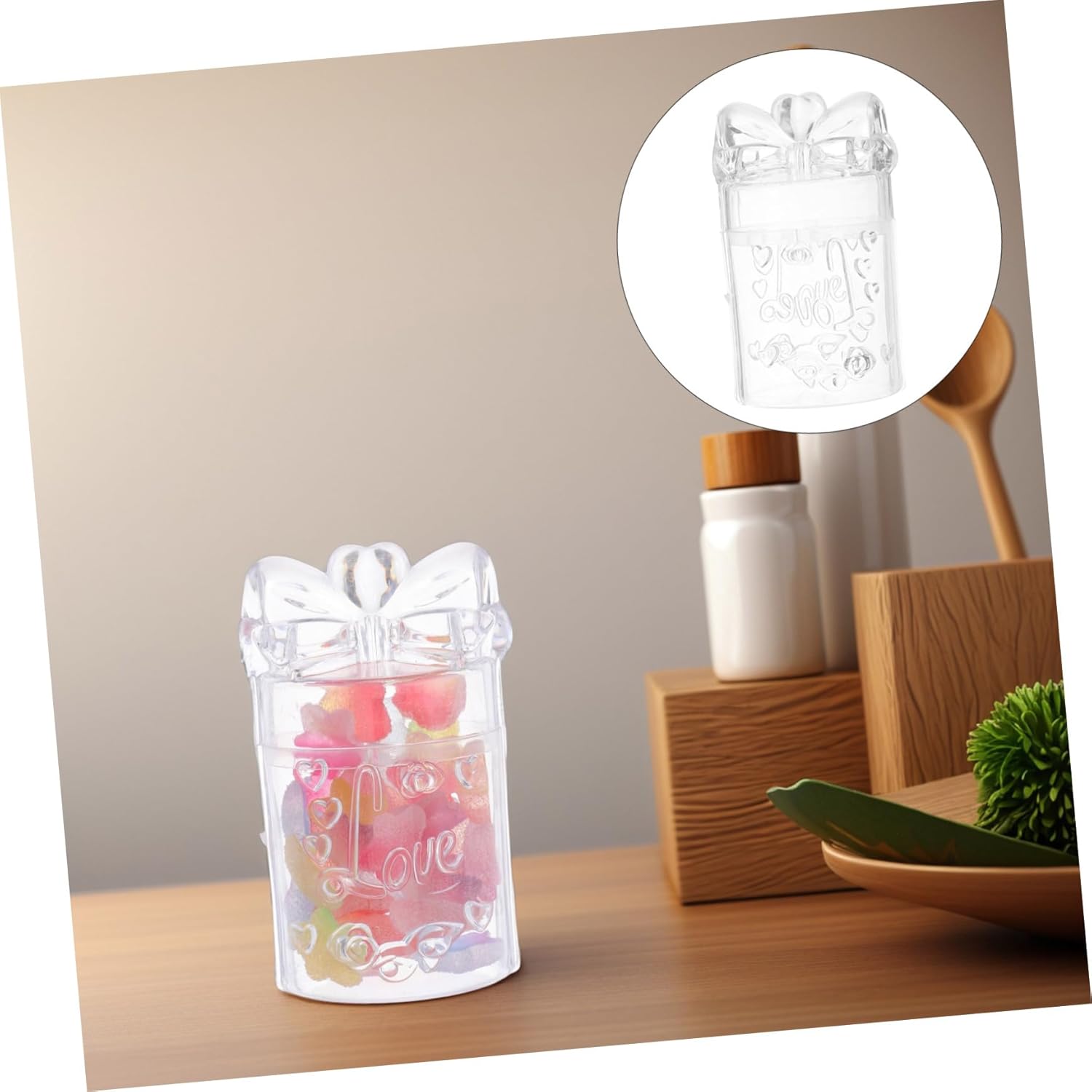 Cabilock 10pcs Plastic Wedding Candy Boxes Creative Containers for Macarons Treats